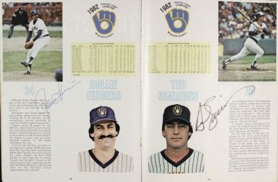 1983 1982 Milwaukee Brewers 25 Signed Team Yearbook Molitor Fingers 