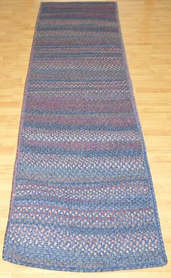 New Braided Rug Chadwick 2x8 Hall Runner Dark Blue Navy