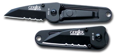 Gerber Ridge Pocket Knife Combo Edge Tanto Tip Blade Money Clip Model 
