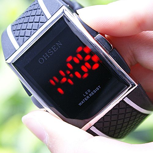 Mens Ladys Digital LED Date 12 24H Sport Wristwatch