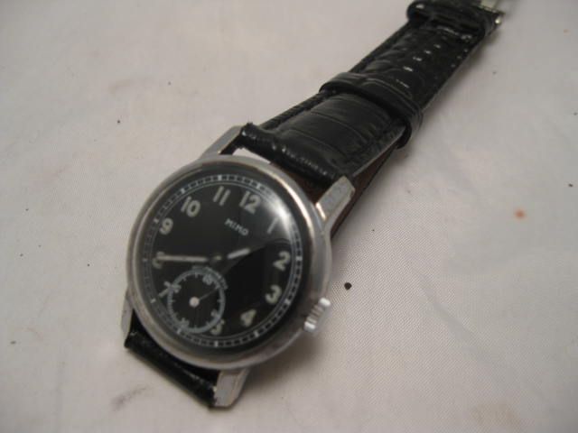 1940 45 Girard Perregaux GERMAN MIMO 9J RADIUM DIAL K.F. 02 4058 STRAP 