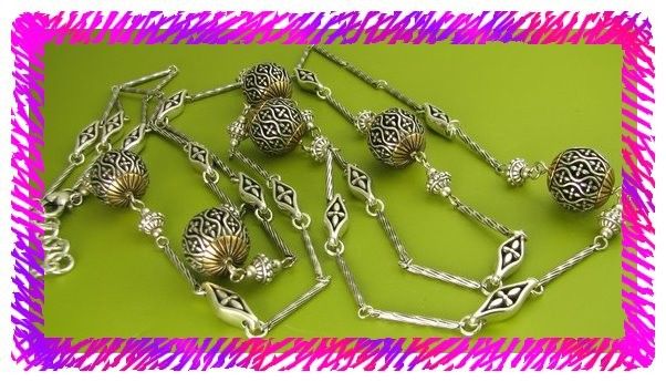 Brighton Silver Cathedral Long Necklace NWotag w Pouch