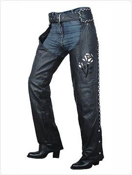   Leather Chaps Biker Girls in Chaps Ladies Leather Chaps s M L