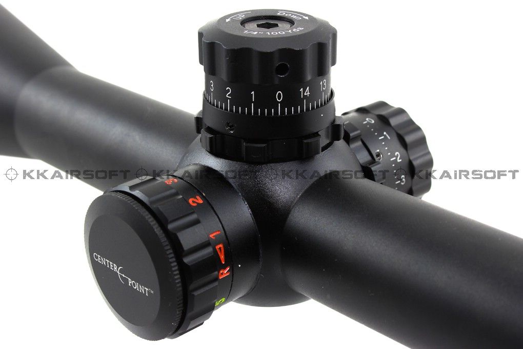 Center Point 4 16x40 Red Greem Mildot AO Riflescope 00124