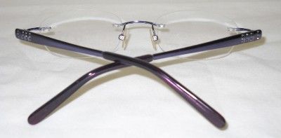 Vera Wang Rimless Eyeglasses Solange Amethyst 50x18x140