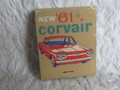 1961 Dominick Chev Charlottesville VA Corvair Matchbook