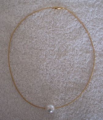 Tiffany 14mm South Sea Pearl on Gold Mesh Necklace