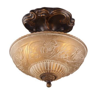 New 3 Light Semi Flush Mount Ceiling Lighting Fixture Golden Bronze 