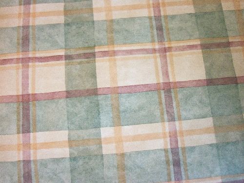 Zenique Wallpaper Vinyl 6 Rolls Checkered Green Tan Red