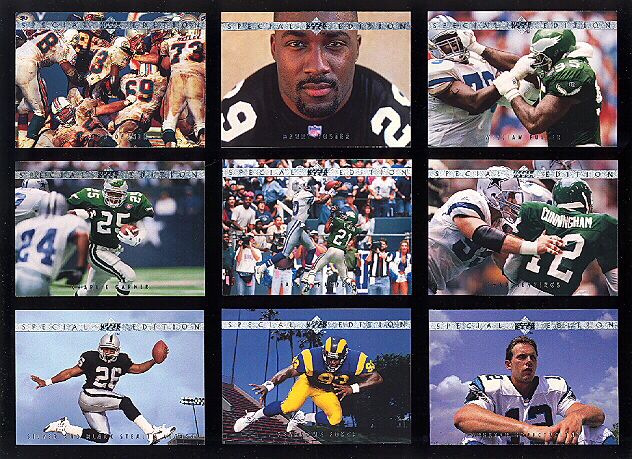 1995 UD Special Edition Lot 28 Marshall Faulk Jerry Rice Steve Young 