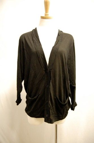 charlotte ronson drapey silk and tencel cardigan nwt s