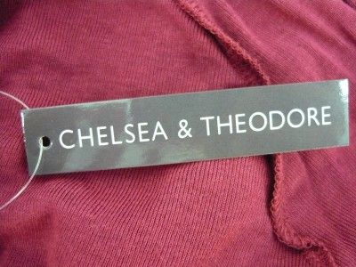 chelsea theodore crimson open front cardigan sz s