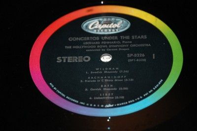 Concertos Under the Stars Leonard Pennario / Carmen Dragon LP Capitol 