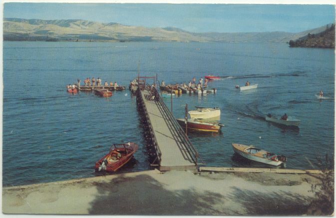 Lake Chelan State Park Old Boats WA Postcard Washington