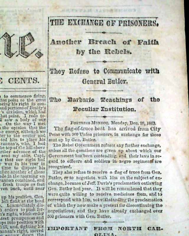 1863 Civil War Newspaper Chickamauga Tennessee Georgia Thomas Official 