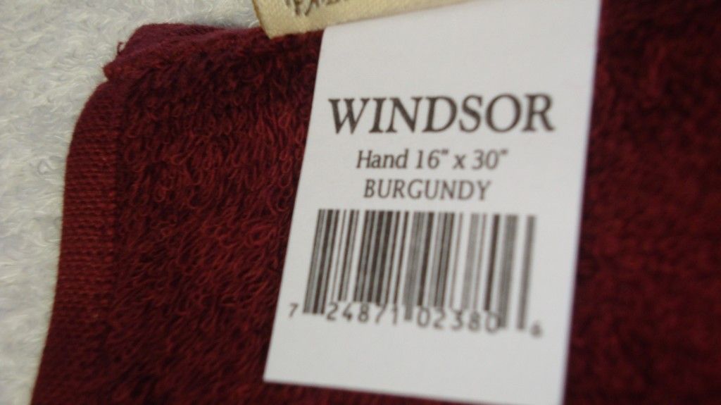 Chortex Windsor BURGUNDY16X30 Egyptian Cotton Hand Towel