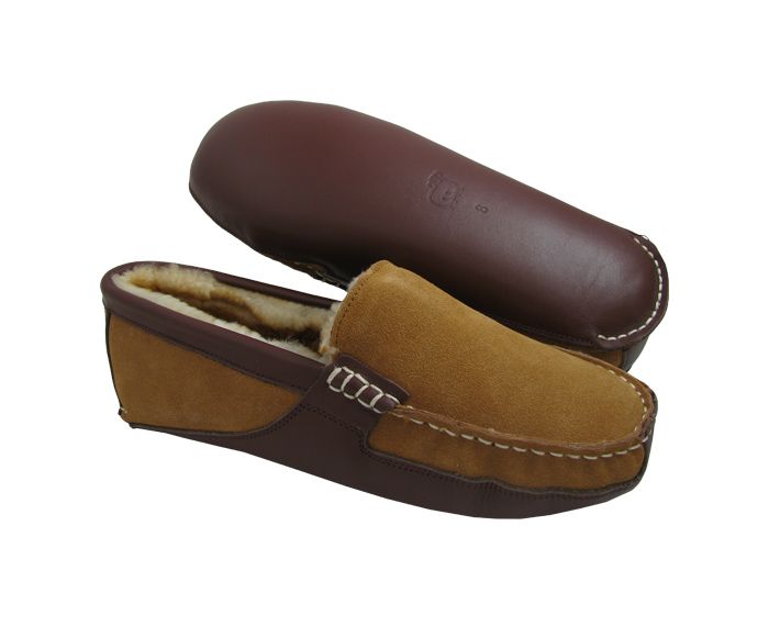 New LAMO Mens Elite Chestnut Cowhide Moccasins Shoes US 8