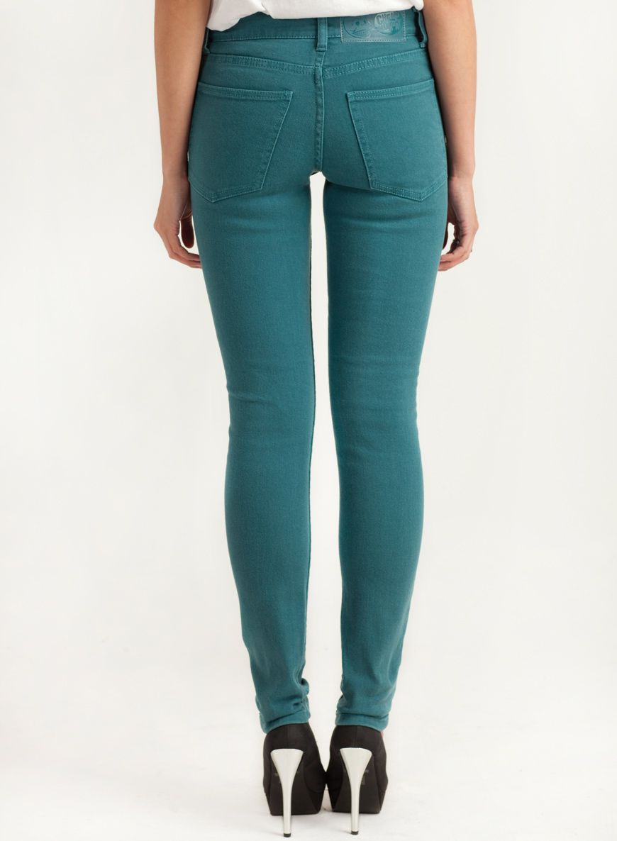 New Womens Cheap Monday Tight Denim Jeans in Petrol 24 26 28 30 34 36 