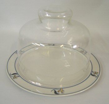 Dansk Dan 14 Pattern Covered Cheese Serving Dish