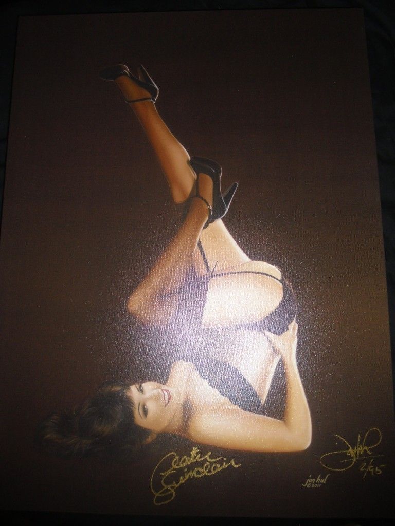 Jon Hul Claire Sinclair Crazy Horse Diva Giclee on Canvas Signed 18 x