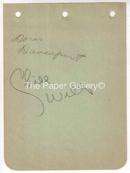Autograph of Chill Wills ~ American Film Actor & Singer