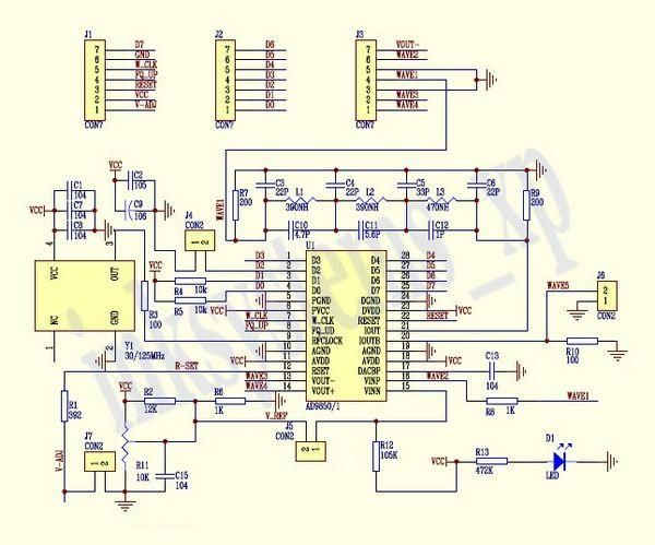  Signal Generator Module Circuit Diagram for Arduino MCU 2560