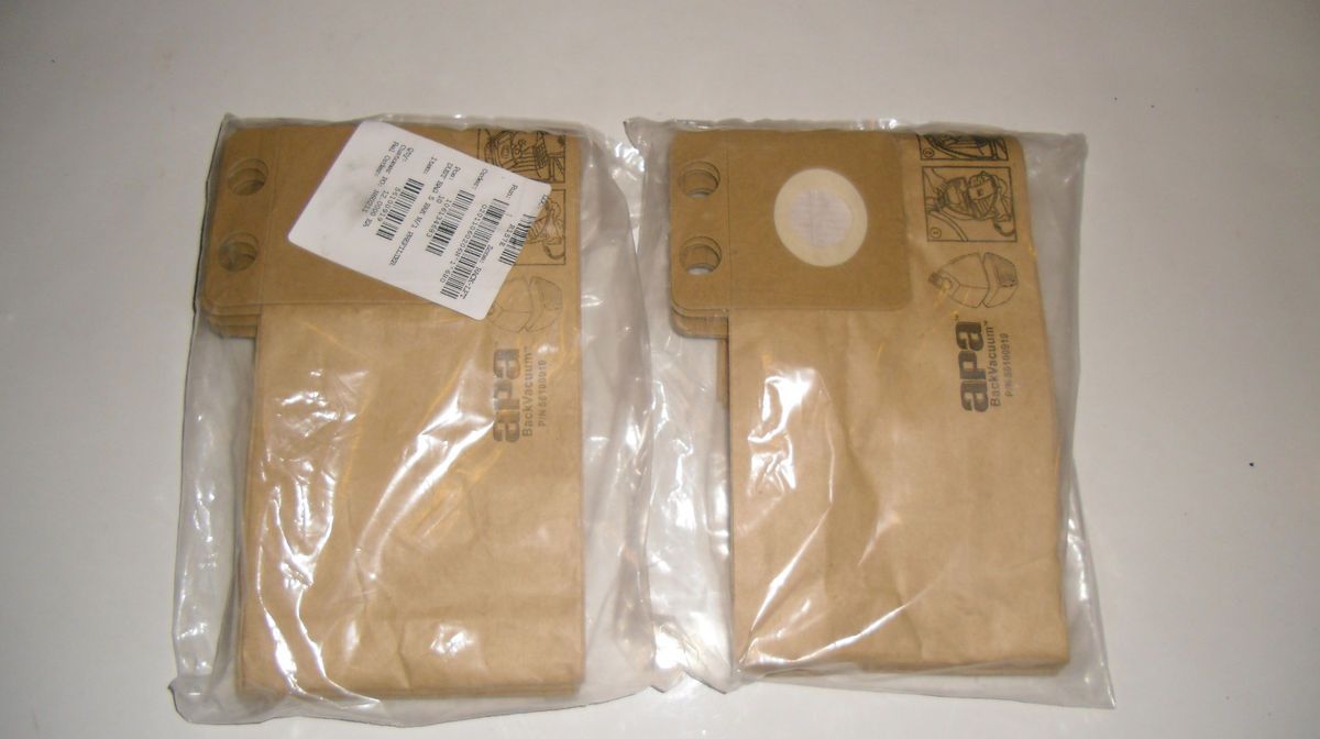 Pack Nilfisk APA Back Pack Vacuum Cleaner Bag 5 pk Paper Bag Part
