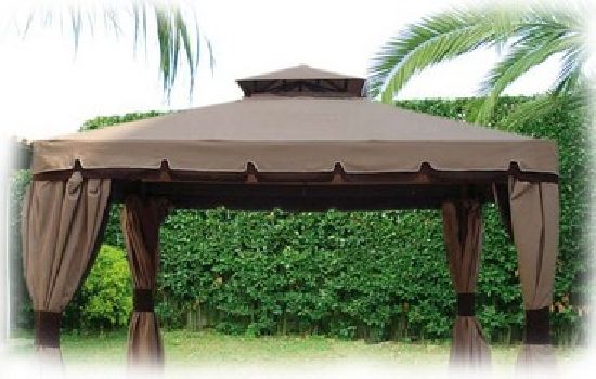 Gazebo Cipro 3x3 MT Con Tende E Zanzariere Incluse Telo Impermeabile