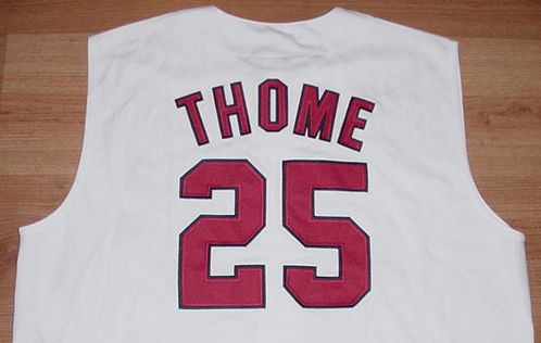 Jim Thome Cleveland Indians Jersey Medium Throwback MLB