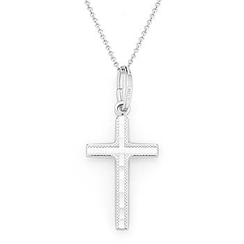 Cross Charm Pendant Christian Latin Crucifix & Chain Necklace in