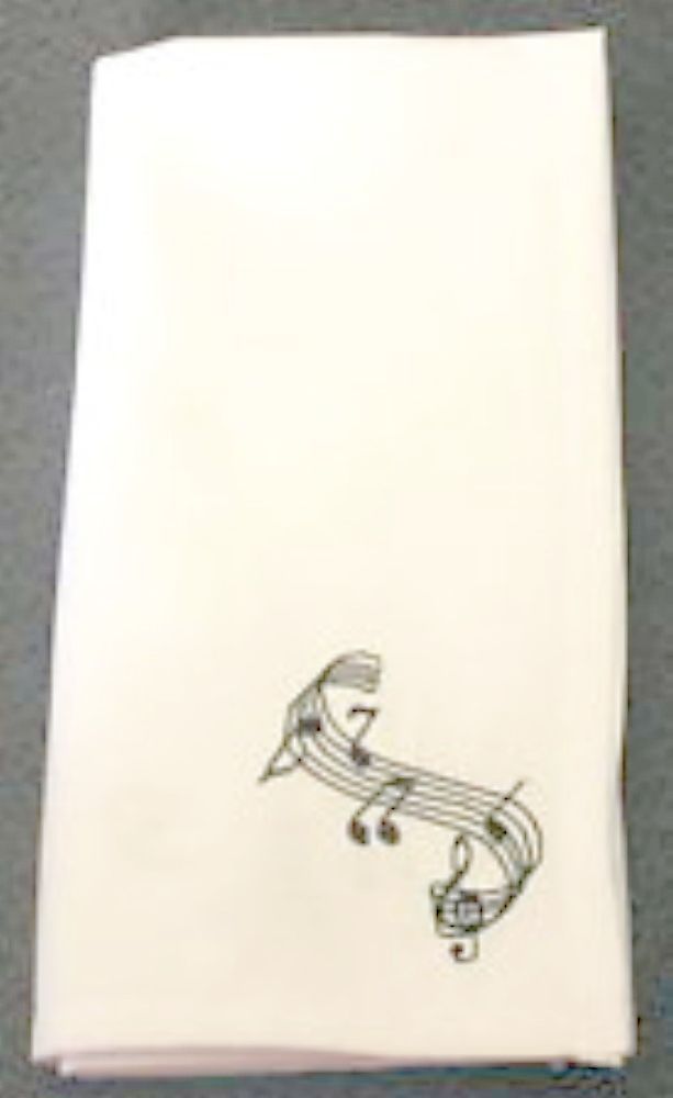 Music Note Cloth Napkin Napkins Dinner Size 20” x 20”