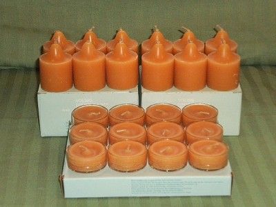 NIB 1 doz each of Partylite CLEMENTINE & CLOVE tealights and votives