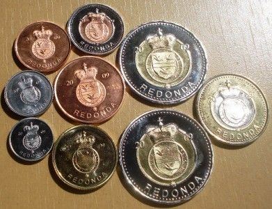 Redonda Island 2009 Christopher Columbus 9 Coins Set