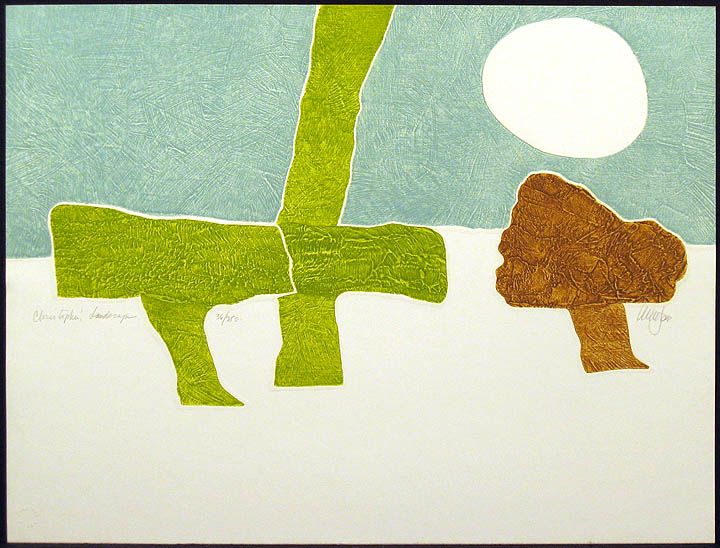 Peter Keefer Christophers Landscape SN Collagraph Artwork Make An