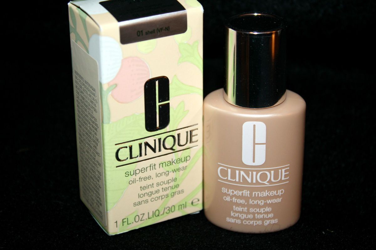 CLINIQUE SUPERFIT MAKEUP OIL FREE LONG WEAR * 01 SHELL * (VF N) NIB