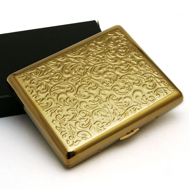  Embossed Arabesque Cigarette Case Cardcase Holds 20 Cigarettes