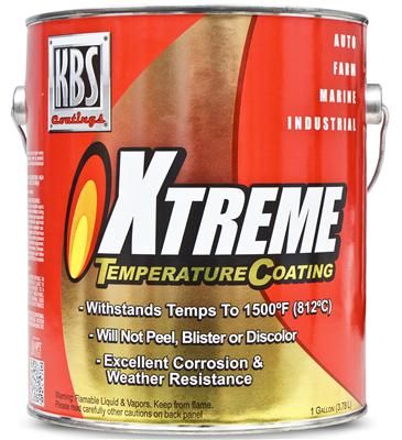 KBS Coatings Paint, High Temperature Coating, Gloss Black, Aerosol, 12