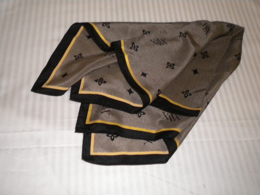 Little Designer Scarf Elaine Gold Collection XIIX Black Gray Gold