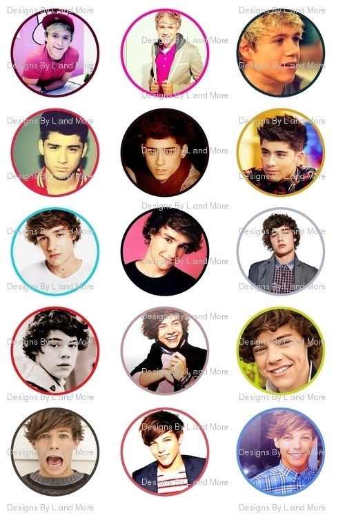 15 Precut One Direction Images 1 Bottle Cap Images