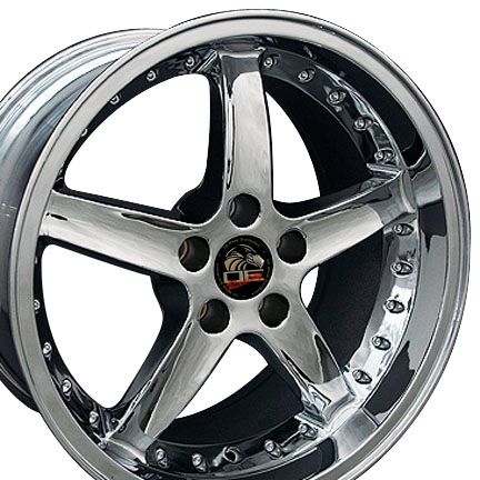 anthracite machined 18 rim fits mustang cobra wheel chrome 18x10