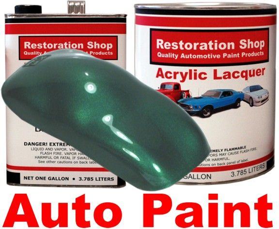 Gunmetal Grey Metallic Acrylic Lacquer Single Stage Car Auto Paint Complete Medium Gallon Kit - Restoration Shop