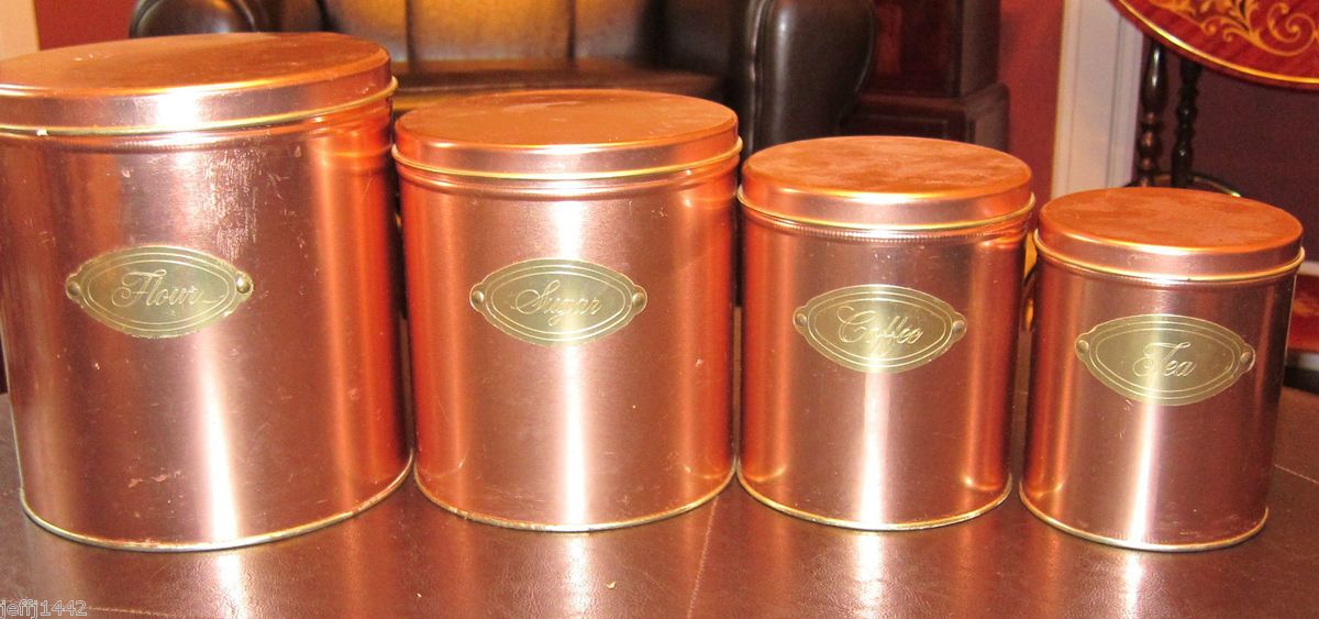  Copper Over Aluminum Kitchen Canisters Columbiana Oh