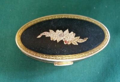 Vintage Max Factor Goldtone Lipstick Case w Mirror Lipstick Tube