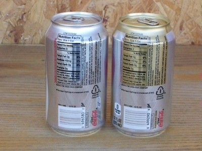 2012 USA Coca Cola The Heart Truth Caffeine Diet Free Coke Cans