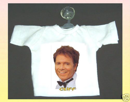 Cliff Richard Mini T Shirt Dangler for Car Mirror