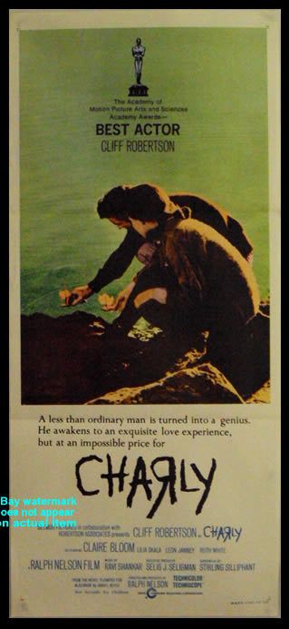 Charly Cliff Robertson Original 1968 Movie Poster