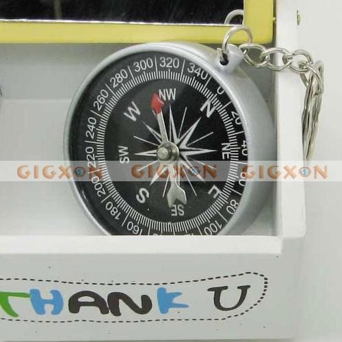 Mini Camping Hiking Hunting Survival Keychain Direction Guaid Compass