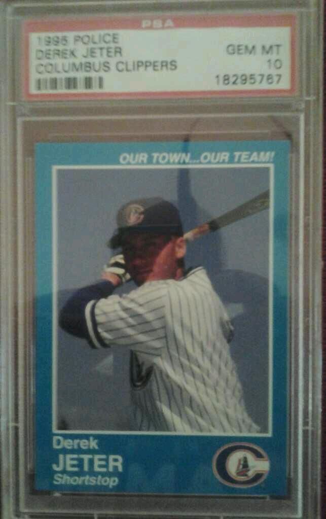 Derek jeter Super Rare 1995 Columbus Clippers Rookie #14 PSA 10 Gem