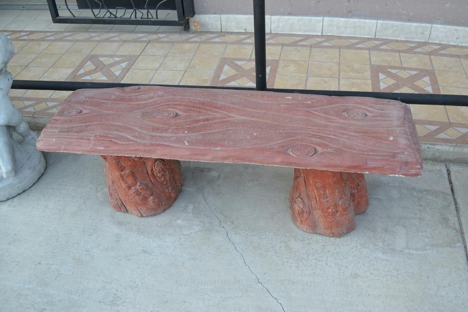 Wood Style Outdoor Concrete Bench Seat Outdoor Decor Garden Decoration