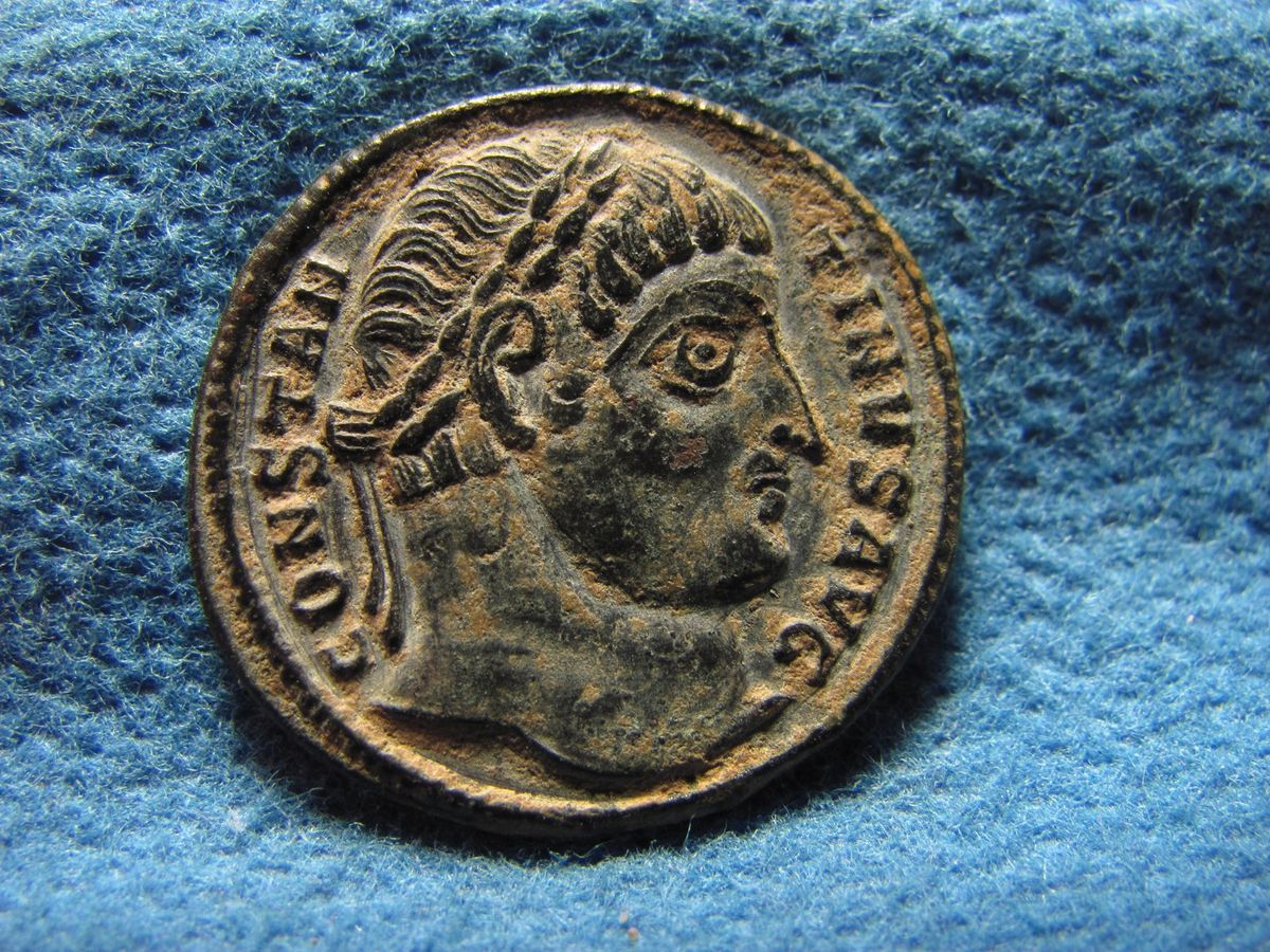 Constantine I 307 337 Ad The Great Portrait Æ EF Ancient Follis Coin